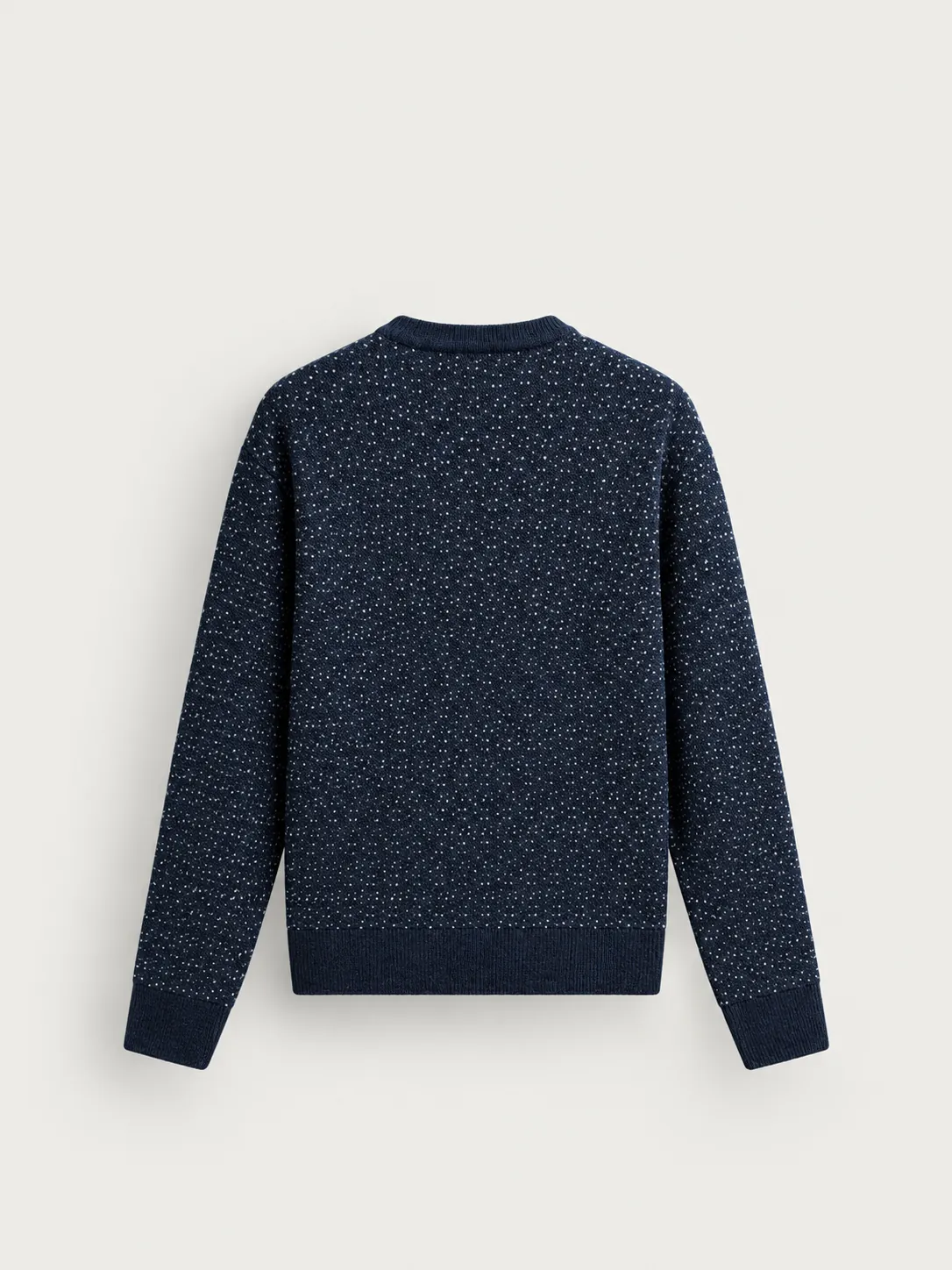 Wolf Jacquard Knit Sweater — back view