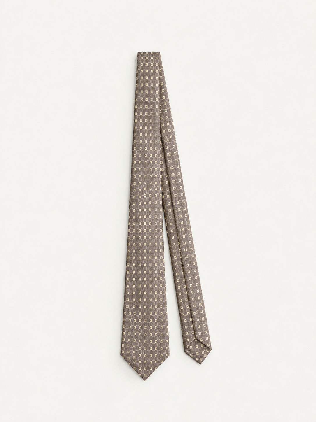 Arden Micro-Check Tie — detail
