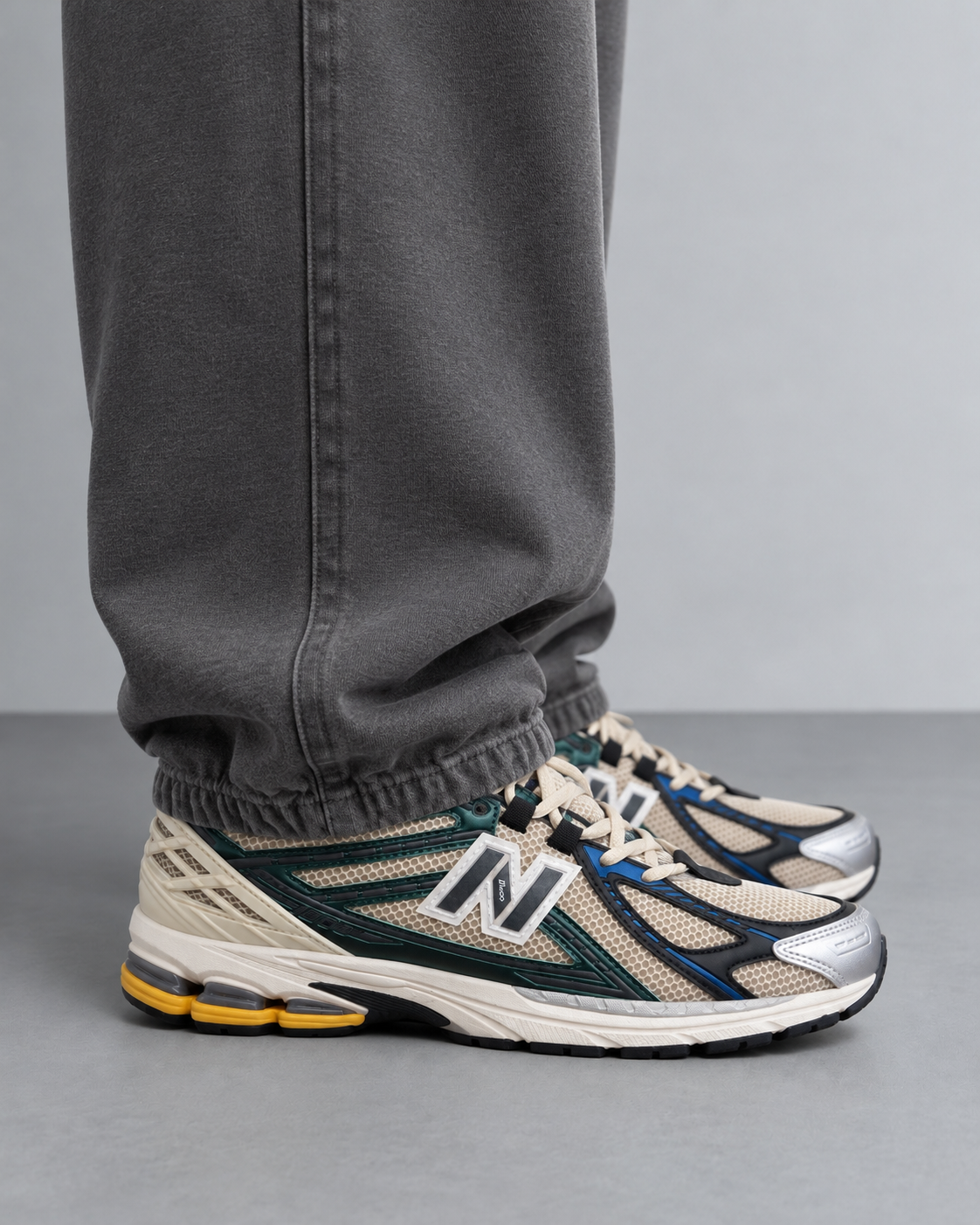 1906R Retro Running Sneakers — worn, close-up