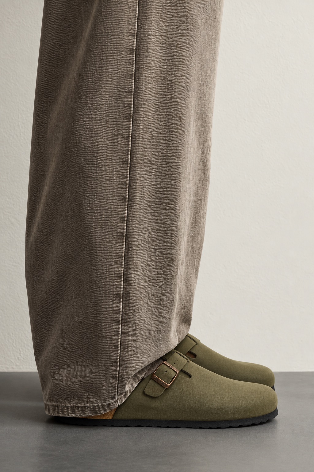 ADJUSTABLE BUCKLE CLOGS — worn, front